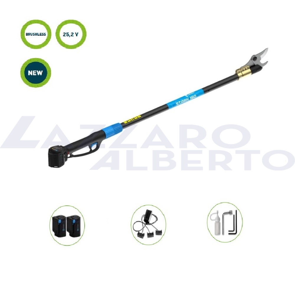 Forbice a batteria Stark 160 V1 Campagnola su asta fissa con 2 batterie incluse