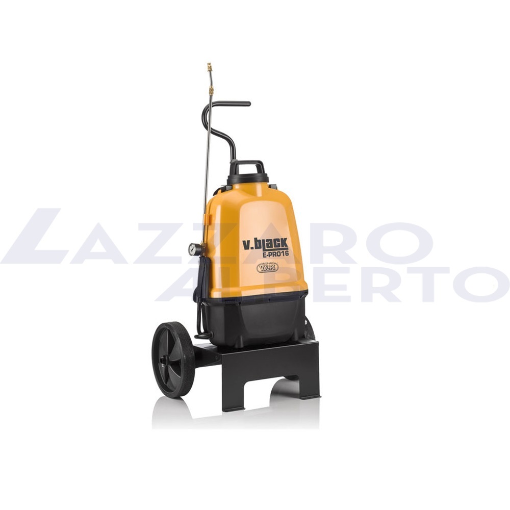 Pompa elettrica a spalla Volpi 16 lt V-Black e-pro 16 con carrello