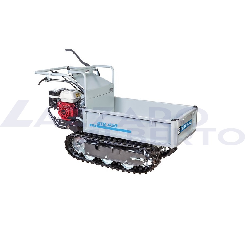 Transporter Bertolini BTR 450, kg 450, con motore Honda GX 160, Motocarriola minidumper con gingoli