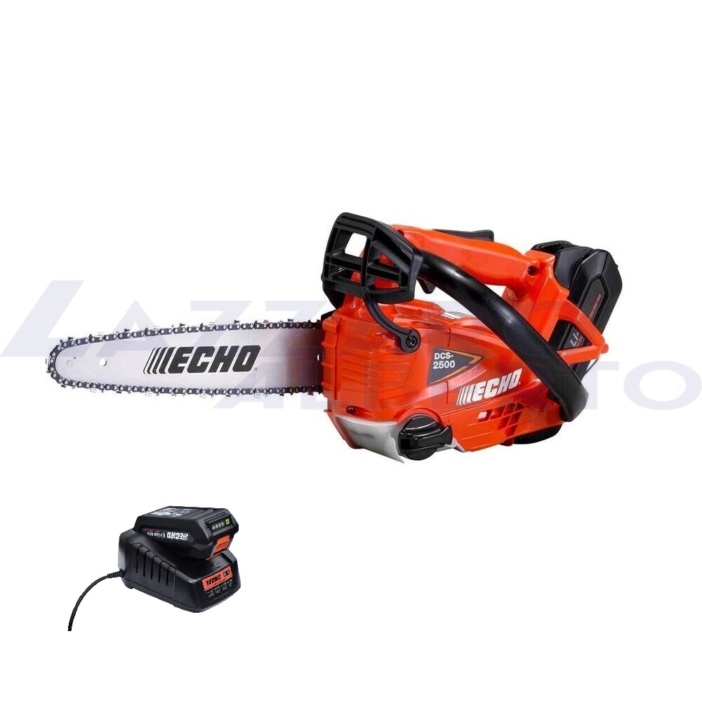 Motosega a batteria DCS 2500 echo con batteria 113 wh (2,5ah) e caricabatteria inclusi