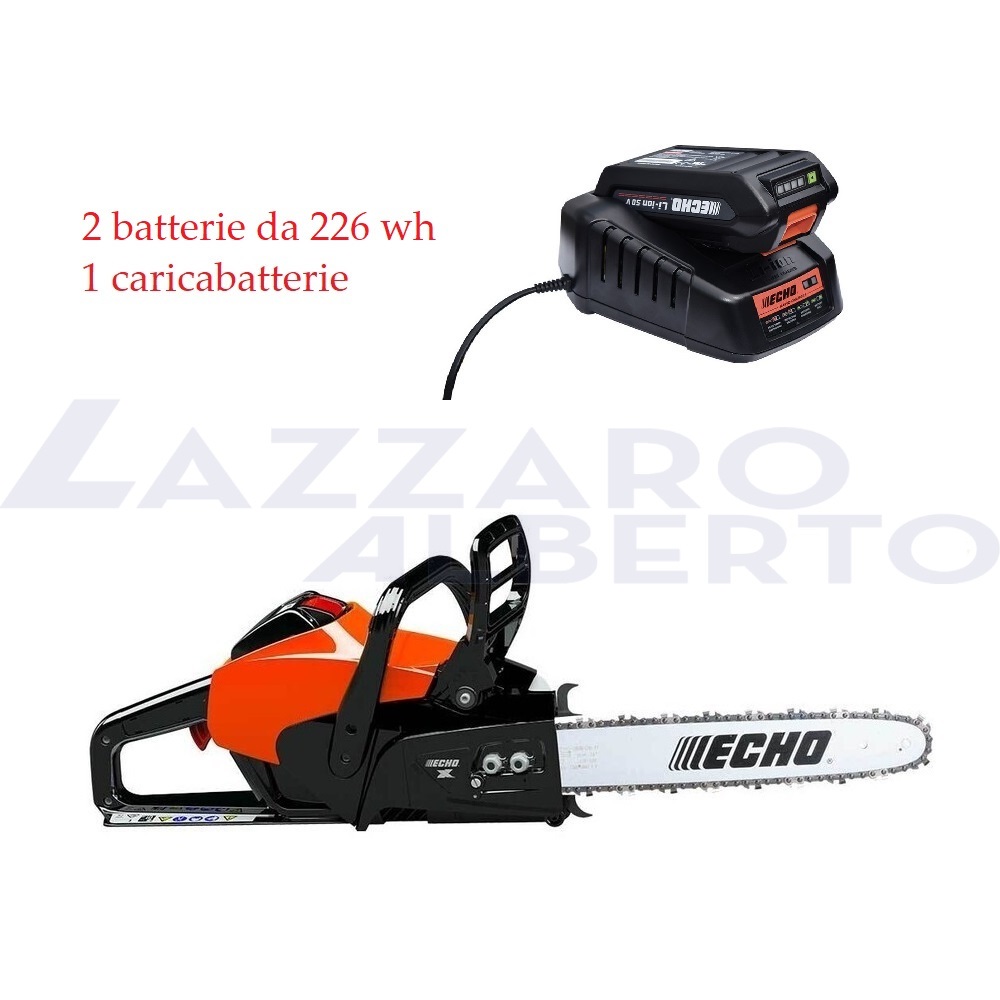 Motosega a batteria DCS 3500 con 2 batterie 226 wh e caricabatteria inclusi