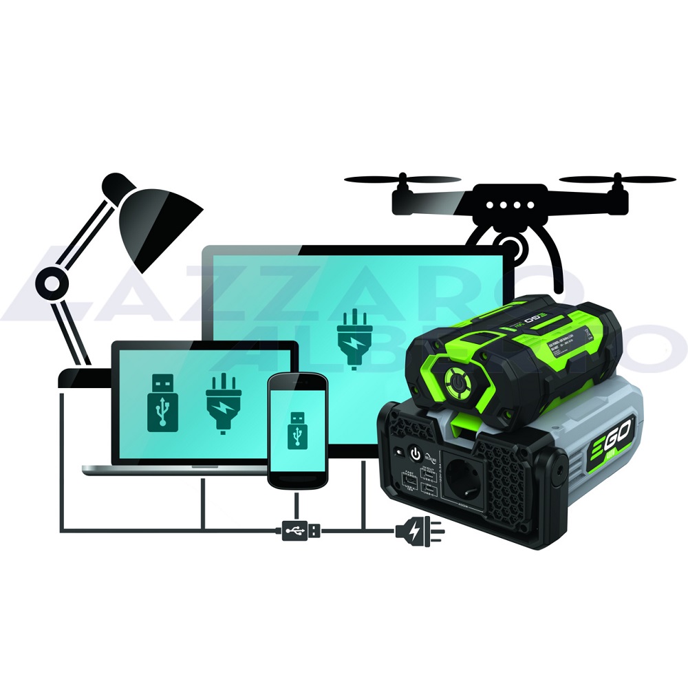 PROMO Kit Inverter a batteria Ego PAD 5001 E con batteria 2,5 ah e caricabatterie