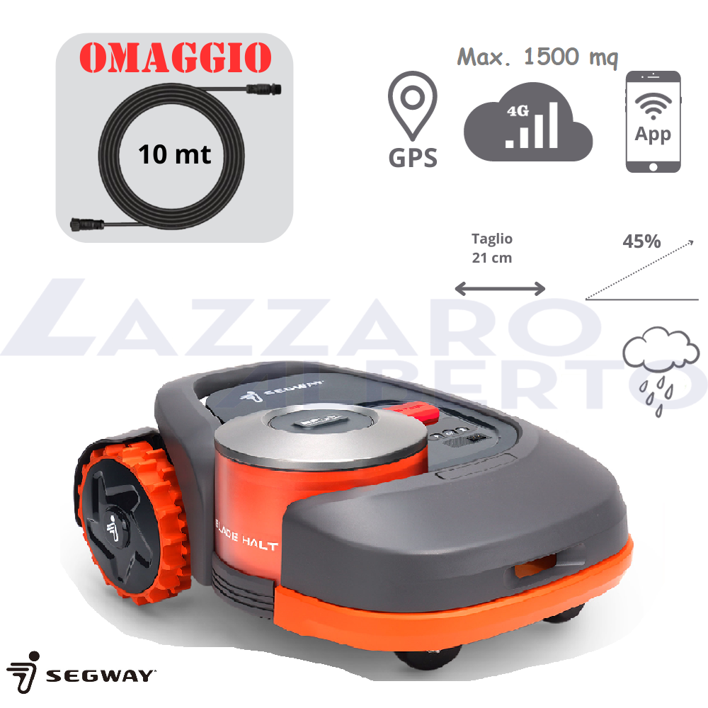 Segway robot da prato SEGWAY Navimow H1500E 1500 m2 senza filo perimetrale