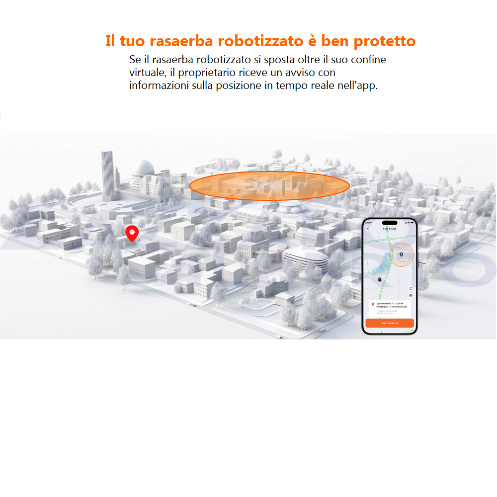 Robot tagliaerba Segway Navimow H 3000 E con Vision Fence estensione filo 10 m in omaggio