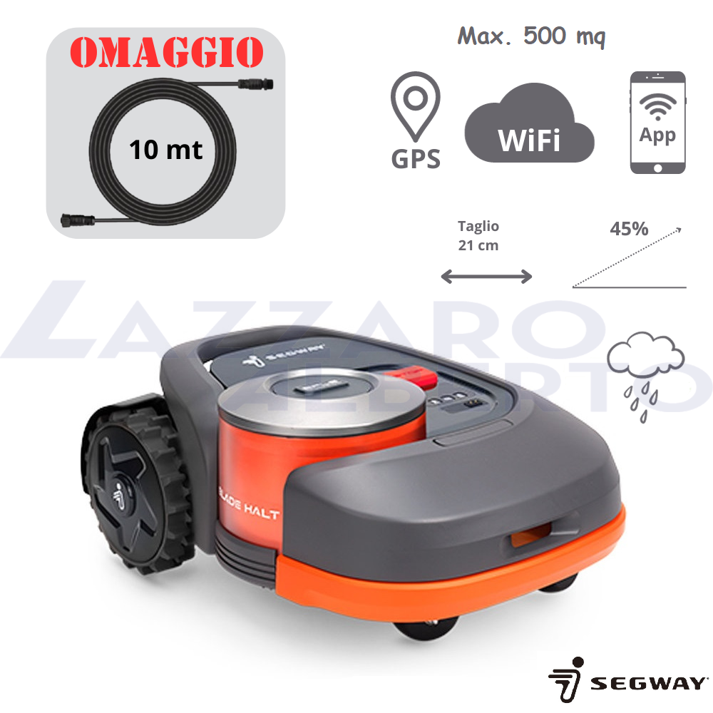 Robot tagliaerba Segway Navimow H 500 E estensione filo 10 m in omaggio