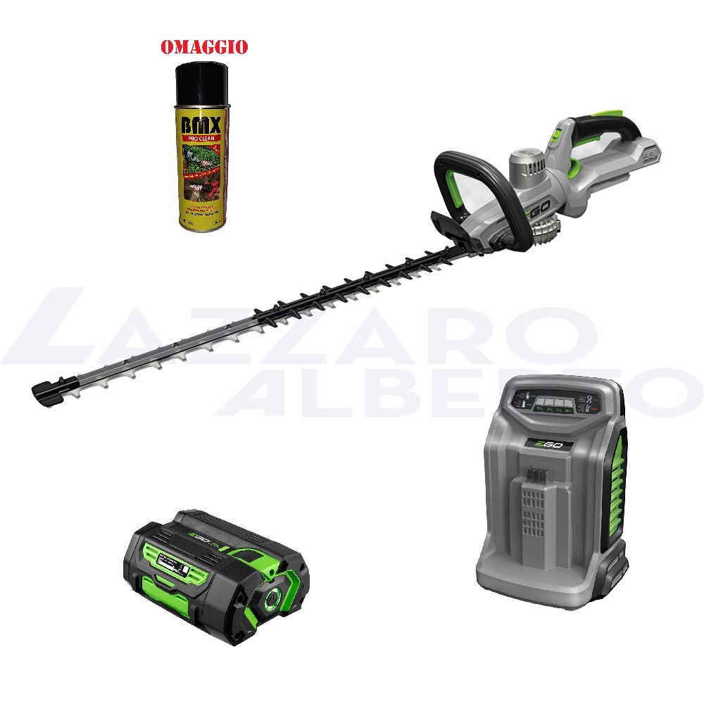 Promo kit Tagliasiepi Ego HT 6500 E con batteria 4 ah e caricabatterie rapido