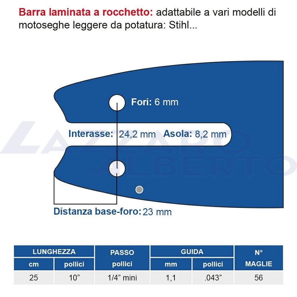 Barra motosega 074-10-43K lung. 10\
