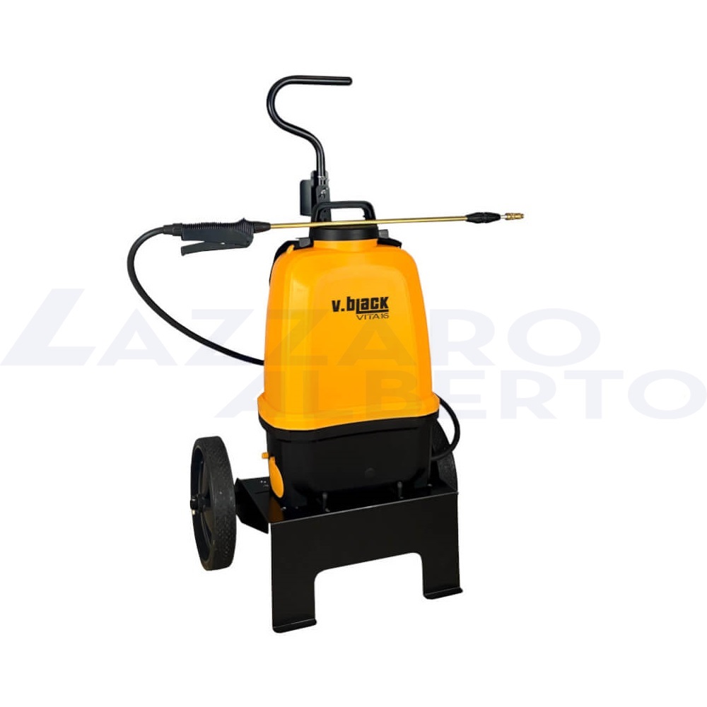 Volpi V-Black VITA 16 - Pompa a Batteria Estraibile 16 lt con carrello