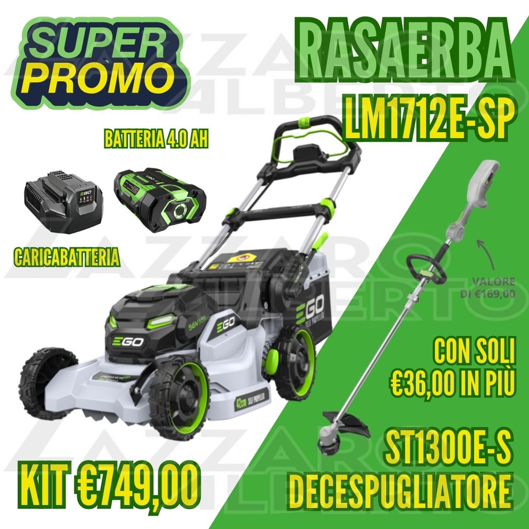 Rasaerba Ego LM 1712 E-SP con batteria 4.0 AH e caricabatteria standard