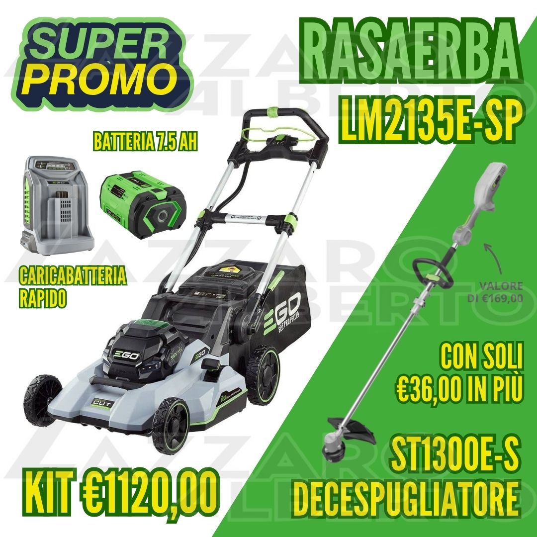 Rasaerba Ego LM 2135 E-SP con batteria 7.5 AH e caricabatteria rapido