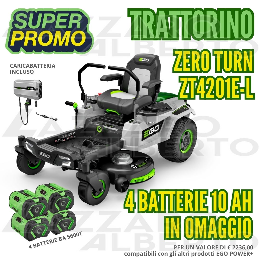 Trattorino ego a batteria Zero Turn Z6 Ego 107 cm  ZT 4201 E-L