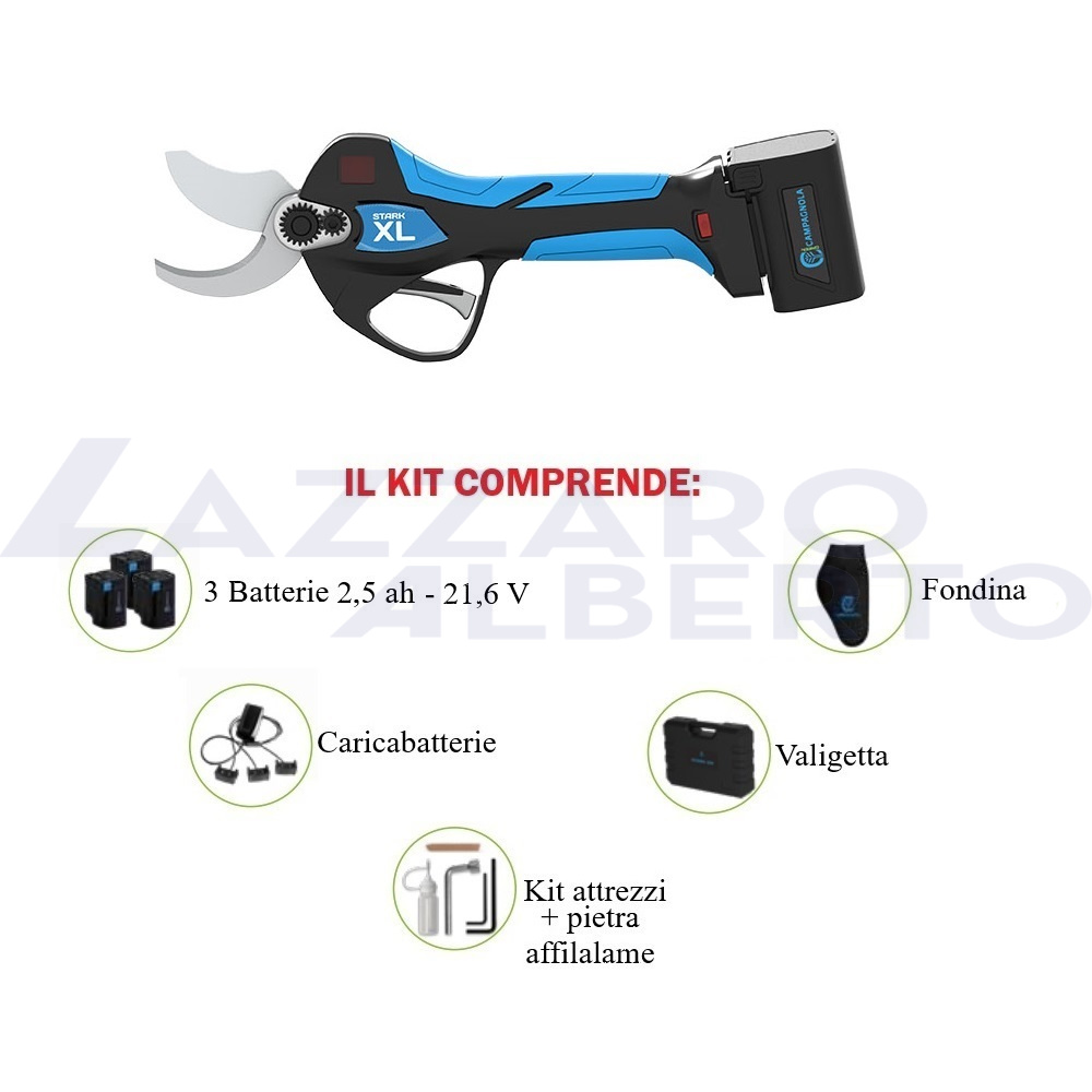 Forbice a batteria da potatura STARK L XL Campagnola, nuovo modello 2024-2025