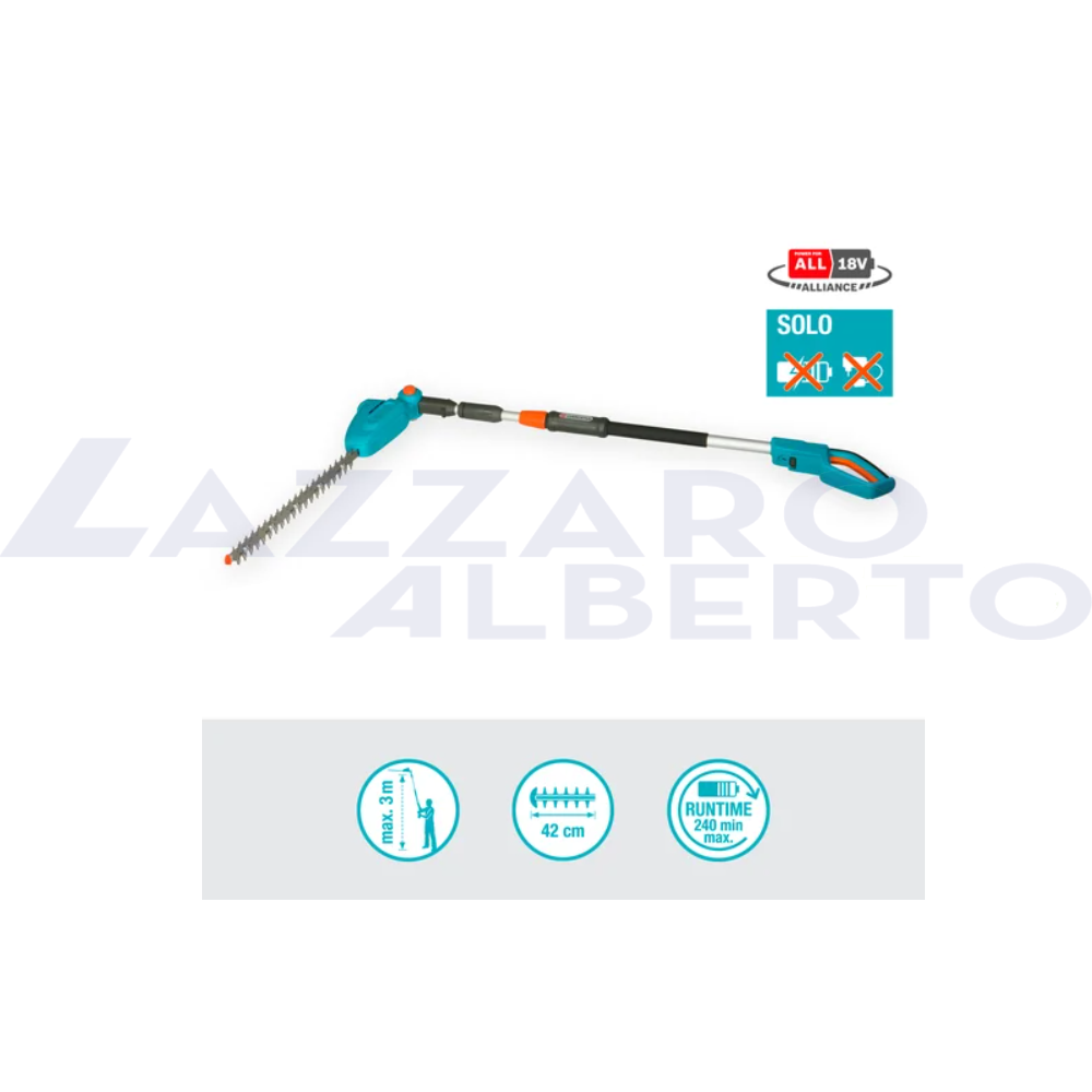 Tagliasiepi ad asta telescopica Gardena THS 42/18V P4A solo corpo macchina