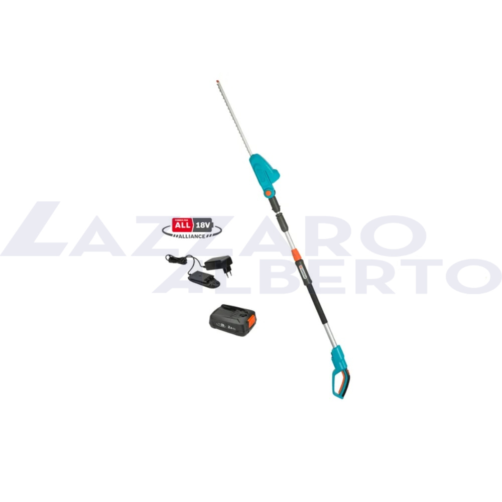 Tagliasiepi telescopica a batteria THS 42/18V P4A set pronto all\'uso kit con batteria e caricabatteria inclusi