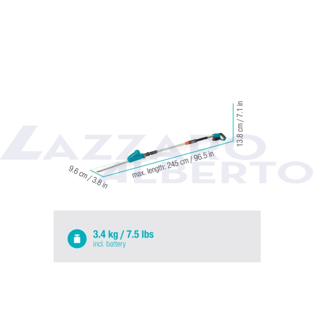 Tagliasiepi telescopica a batteria THS 42/18V P4A set pronto all\'uso kit con batteria e caricabatteria inclusi