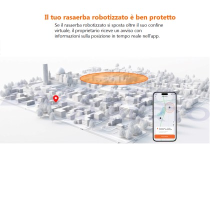 Robot tagliaerba Segway Navimow H 3000 E con Vision Fence estensione filo 10 m in omaggio