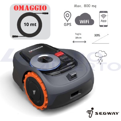 Robot tagliaerba Segway Navimow i108 E estensione filo 10 m in omaggio