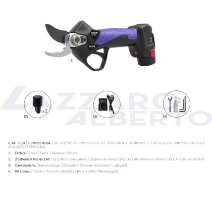 Forbice elettrica SL 23 Campagnola con 2 batterie