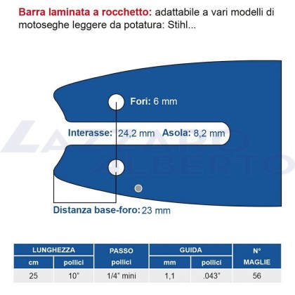 Barra motosega 074-10-43K lung. 10\