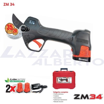 Forbice a batteria Zanon ZM34 con 2 batterie incluse