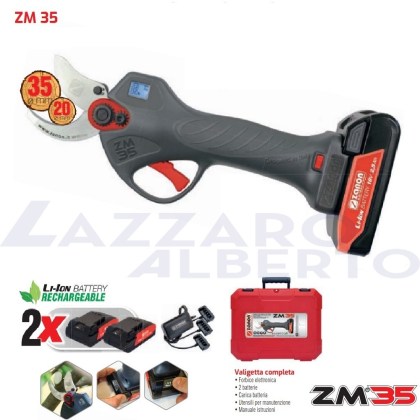 Forbice a batteria Zanon ZM35 con 2 batterie incluse